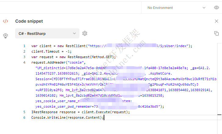 RestSharp请求https添加Cookie信息的正确姿势