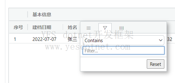   { 	headerName: '姓名', 	field: 'userName', 	suppressMenu:false, 	filter: 'agTextColumnFilter', // agTextColumnFilter  	width: 80, 	sortable: true // 开启排序   },