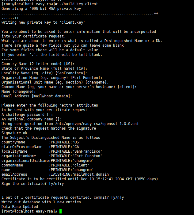 CentOS7部署OpenVPN服务端