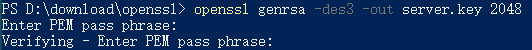 Windows.OpenSSL生成ssl证书配置到nginx
