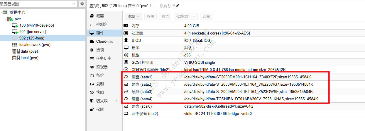 pve硬盘直通，定位硬盘
