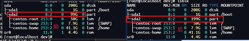 CentOS 磁盘扩容