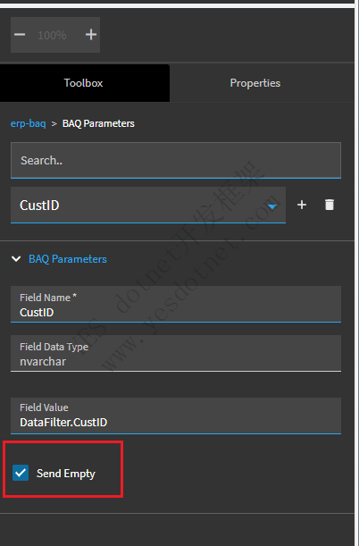 带日期条件的BAQ