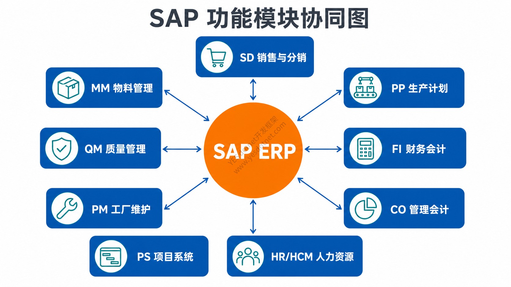SAP 功能模块示意