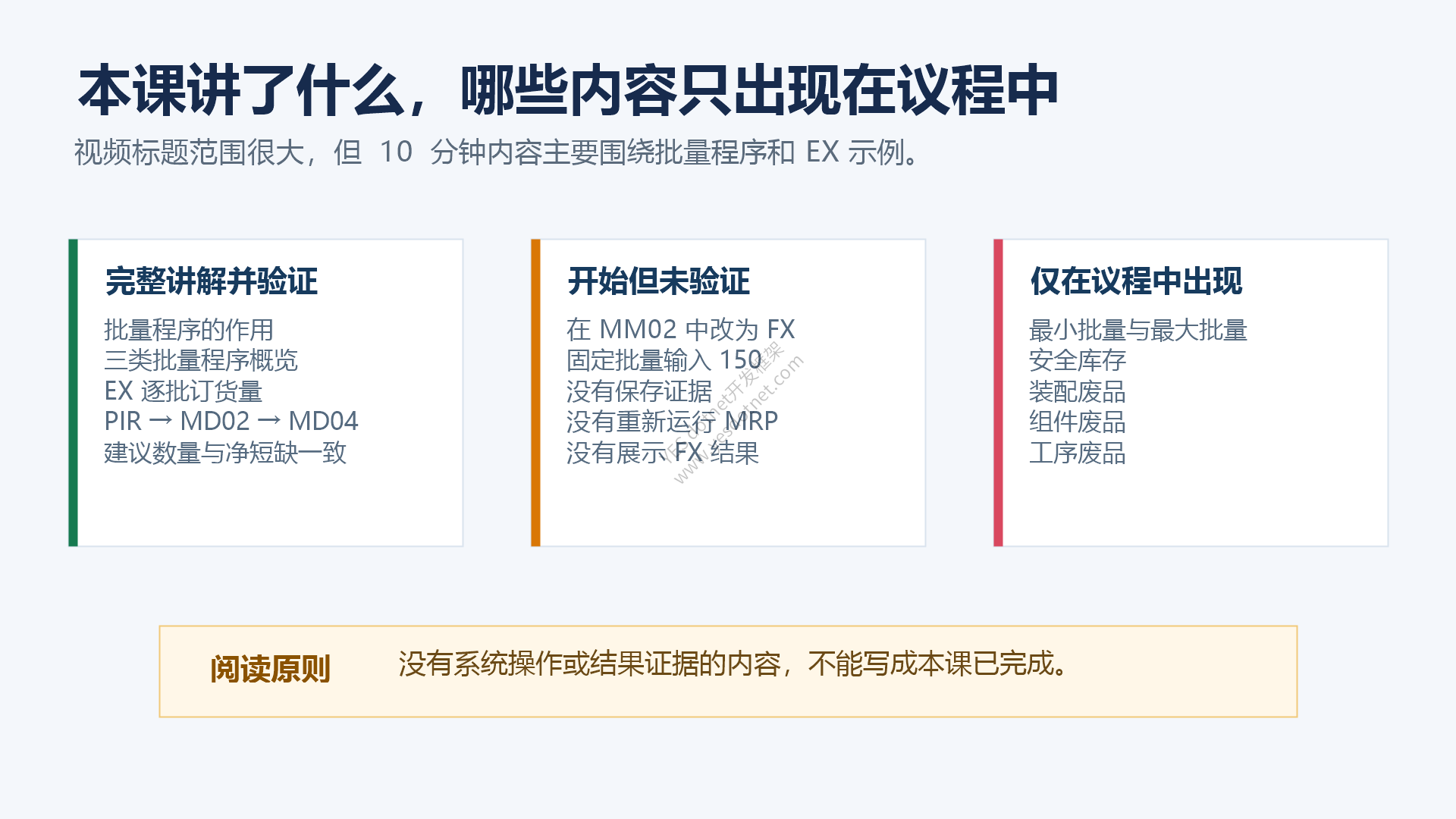 本课已完成与未完成范围