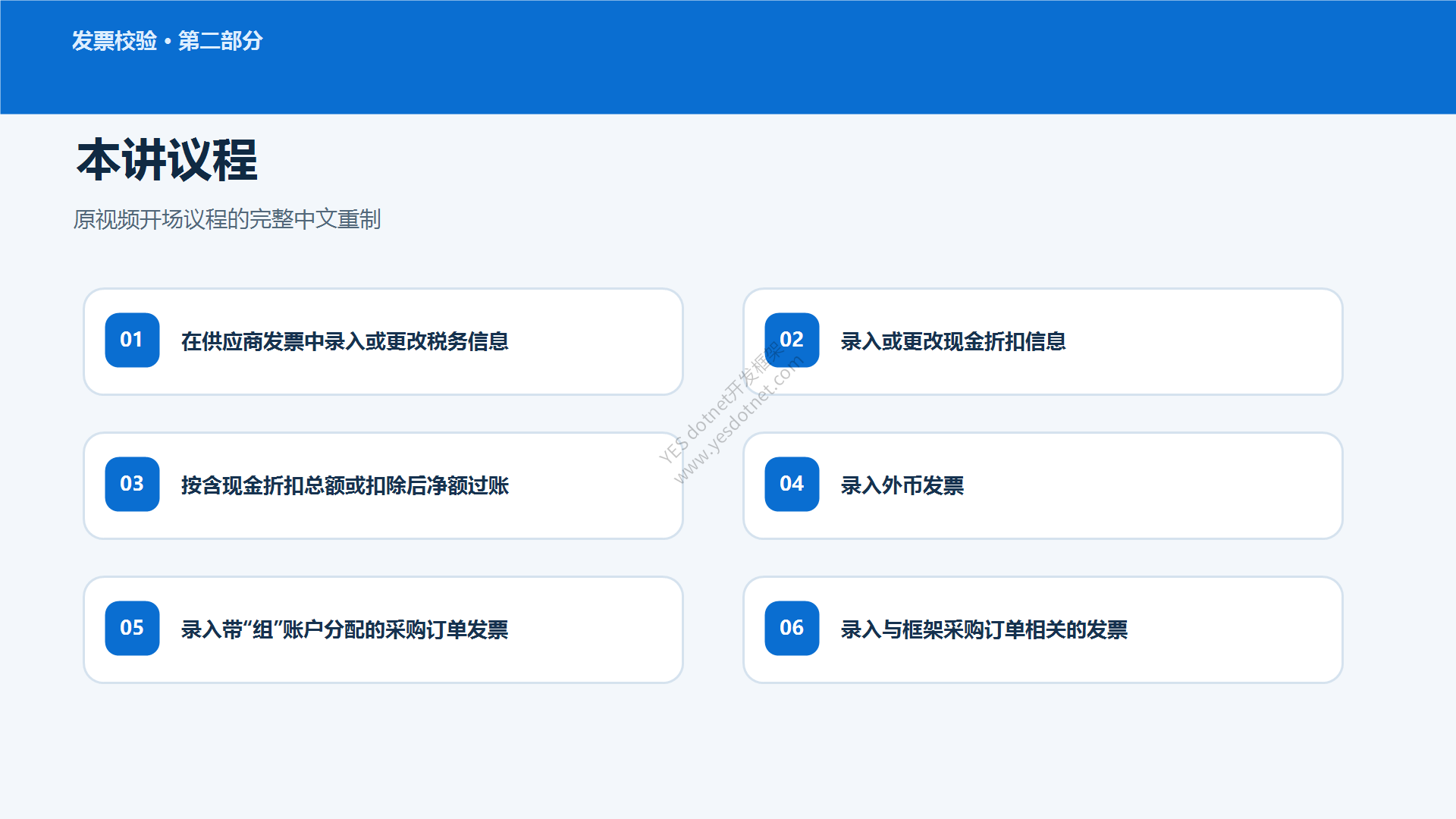本课议程及视频实际覆盖范围