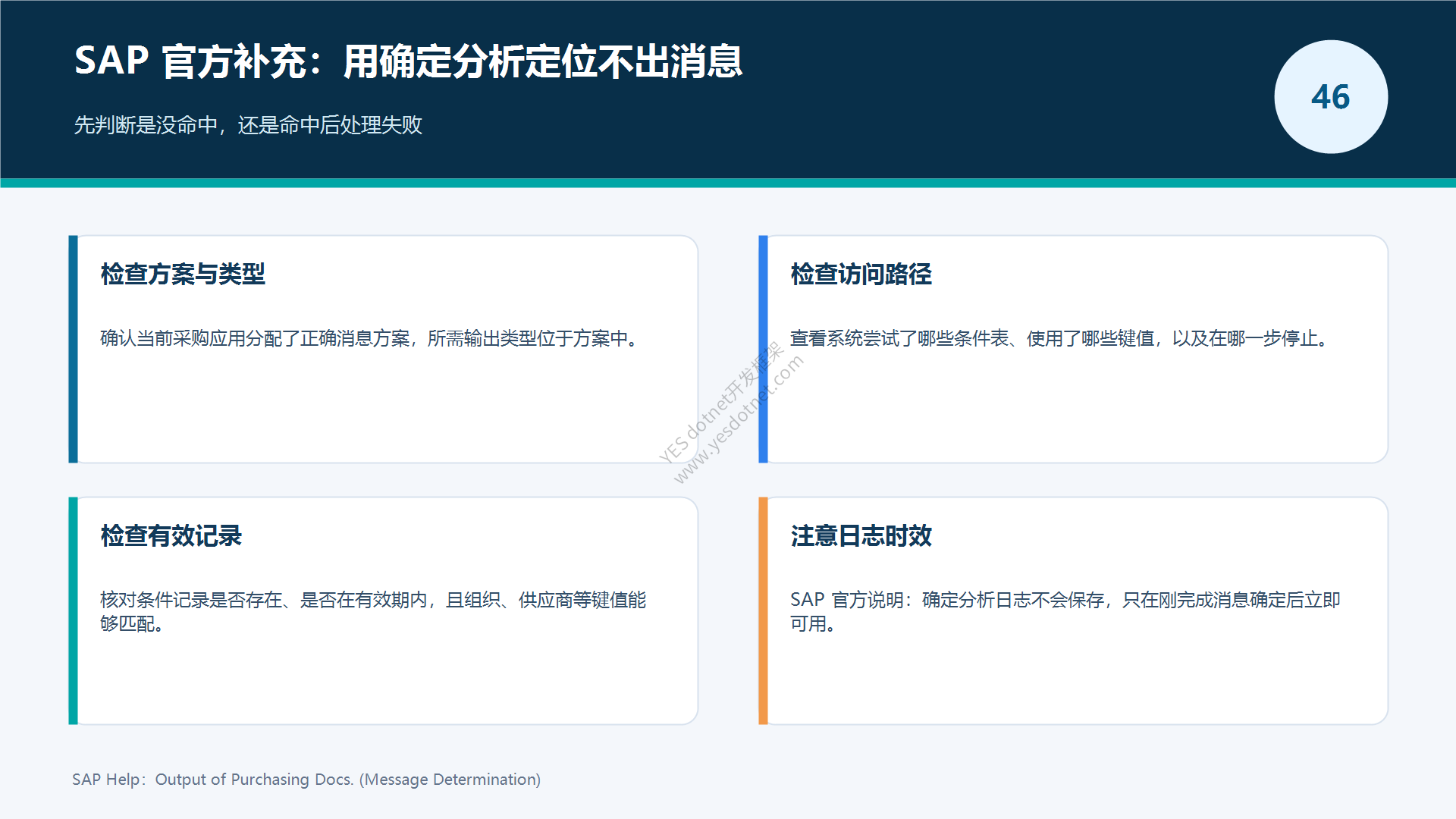 SAP官方确定分析排查框架