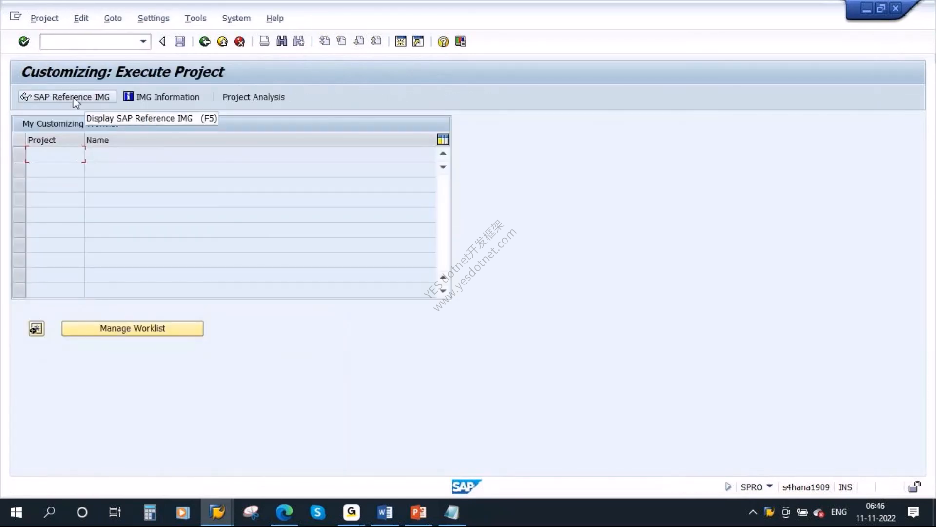 Customizing Execute Project 入口