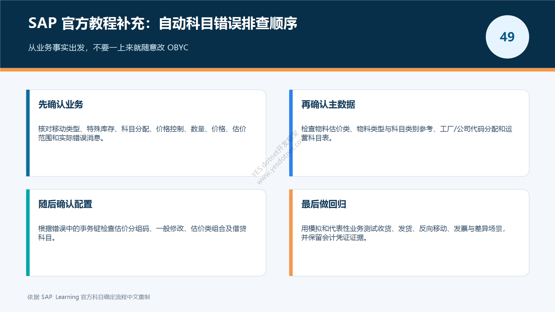 SAP 官方补充:自动科目错误排查清单