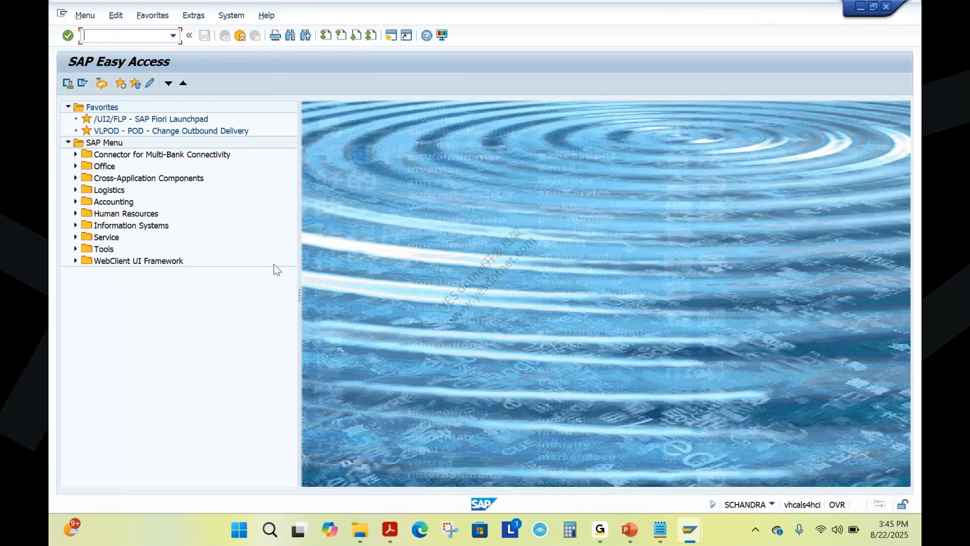 SAP Easy Access 中的 Fiori Launchpad 收藏项