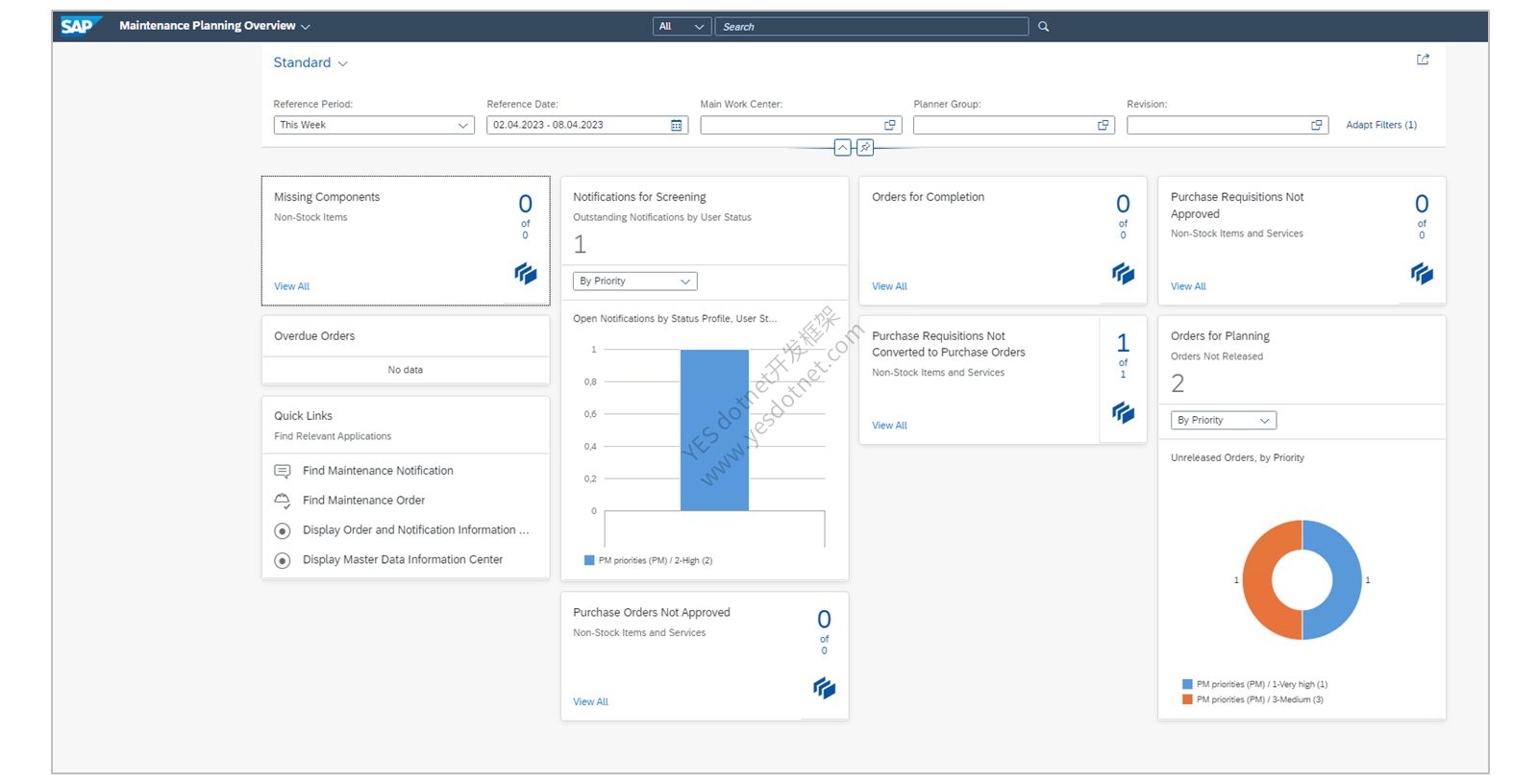 SAP Learning官方维护计划概览界面