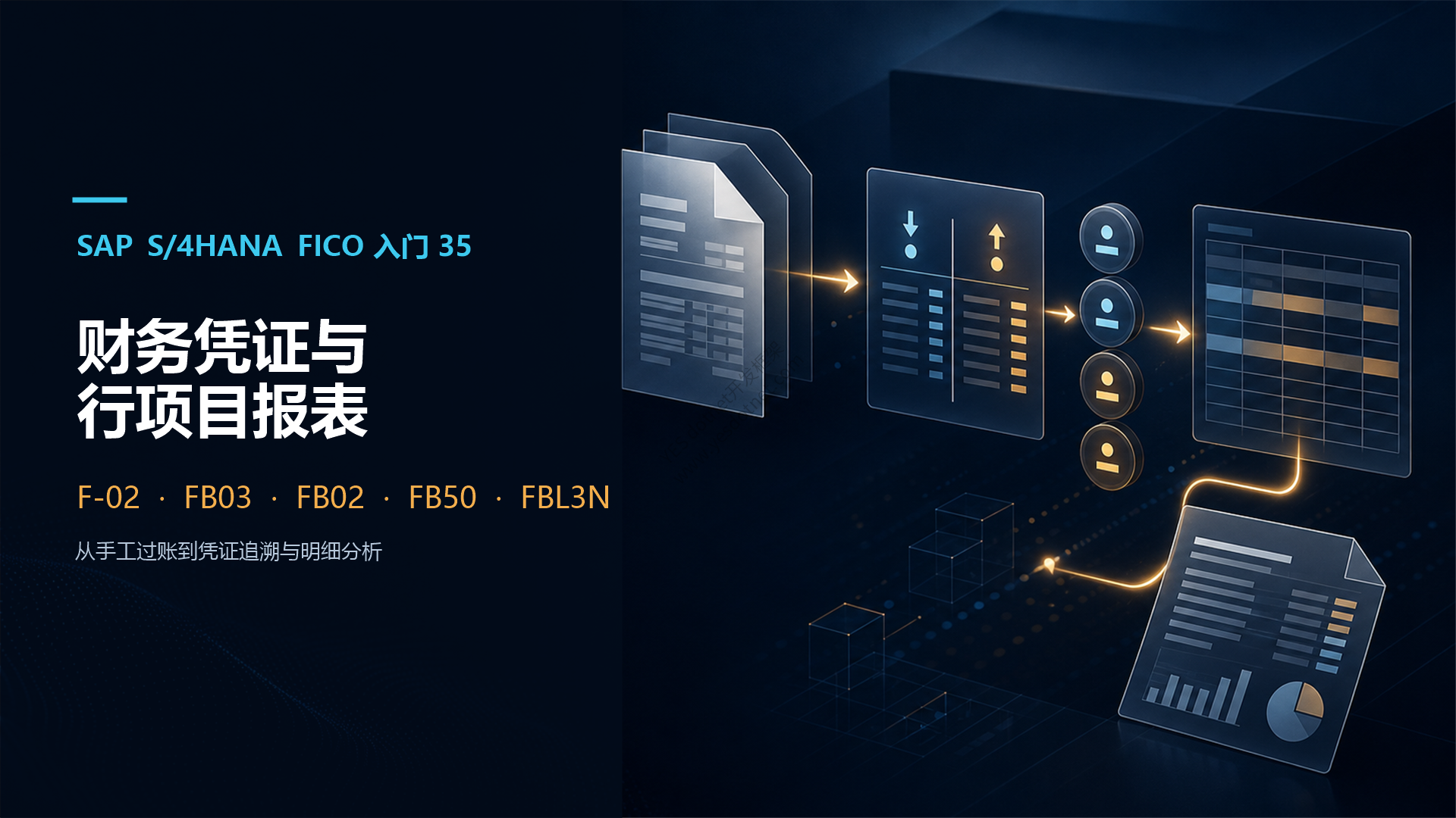 SAP S/4HANA FICO入门35:财务凭证与行项目报表