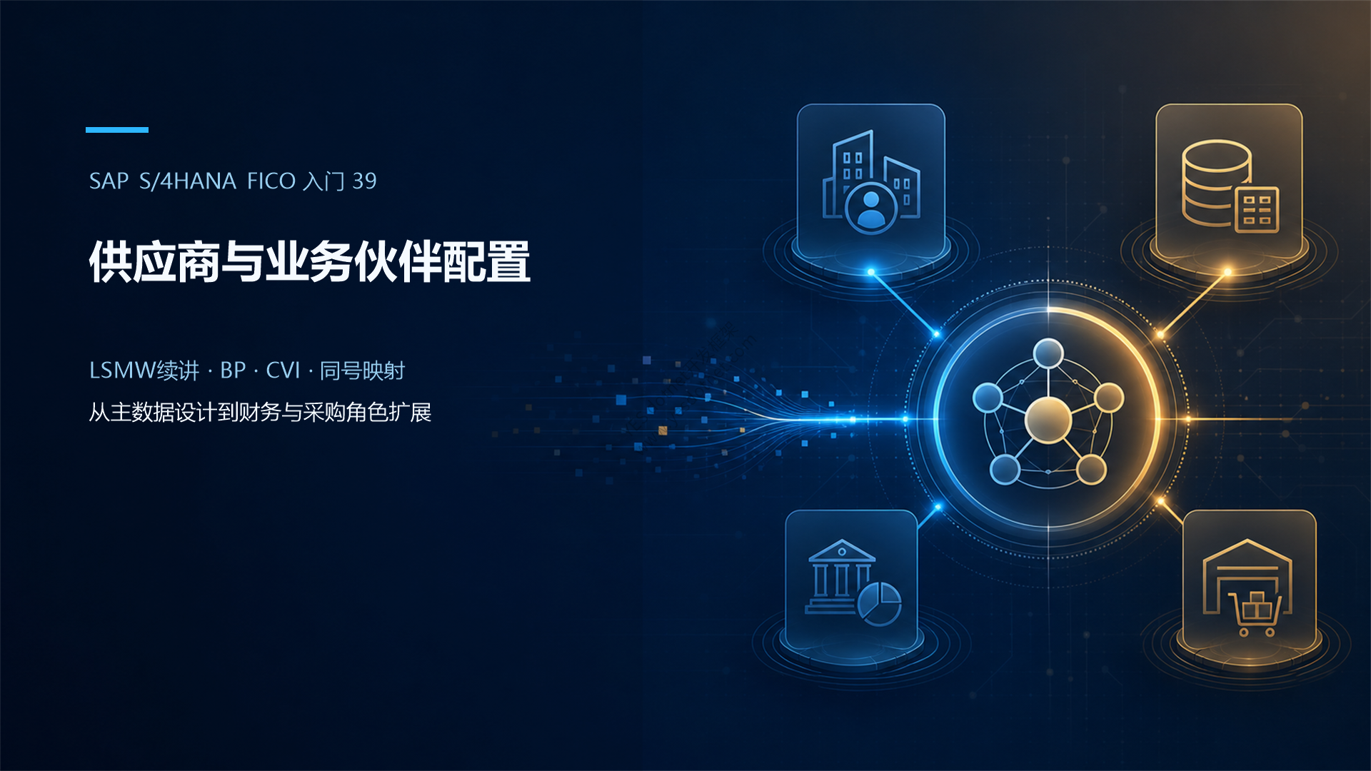 SAP S/4HANA FICO 入门 39:供应商与业务伙伴配置