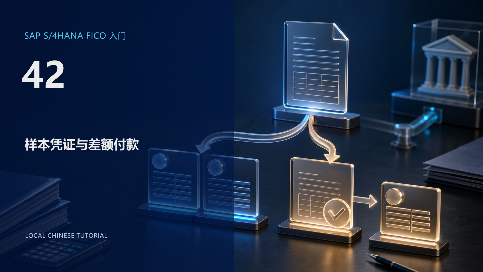 SAP S/4HANA FICO 入门 42:样本凭证与差额付款