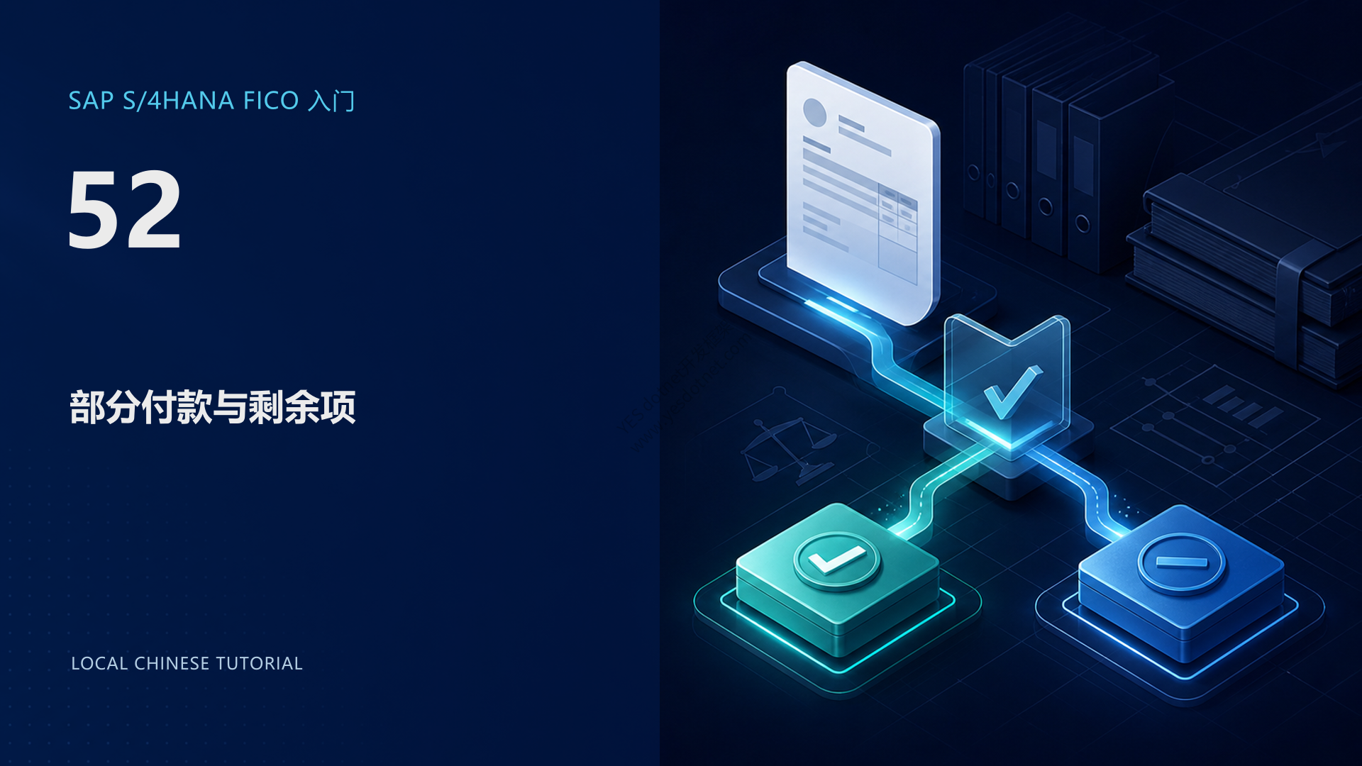 SAP S/4HANA FICO 入门 52:部分付款与剩余项