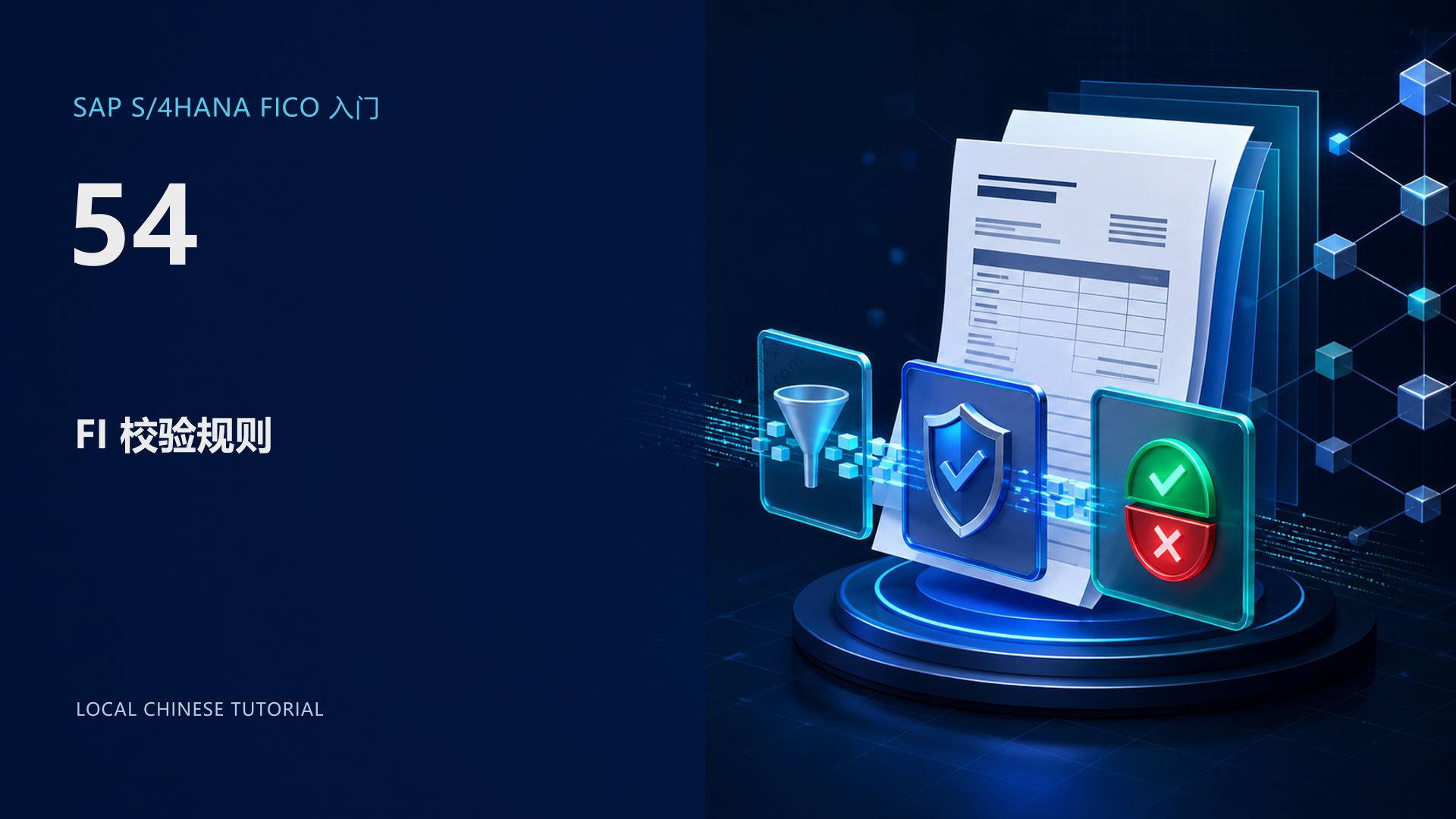 SAP S/4HANA FICO 入门 54:FI 校验规则