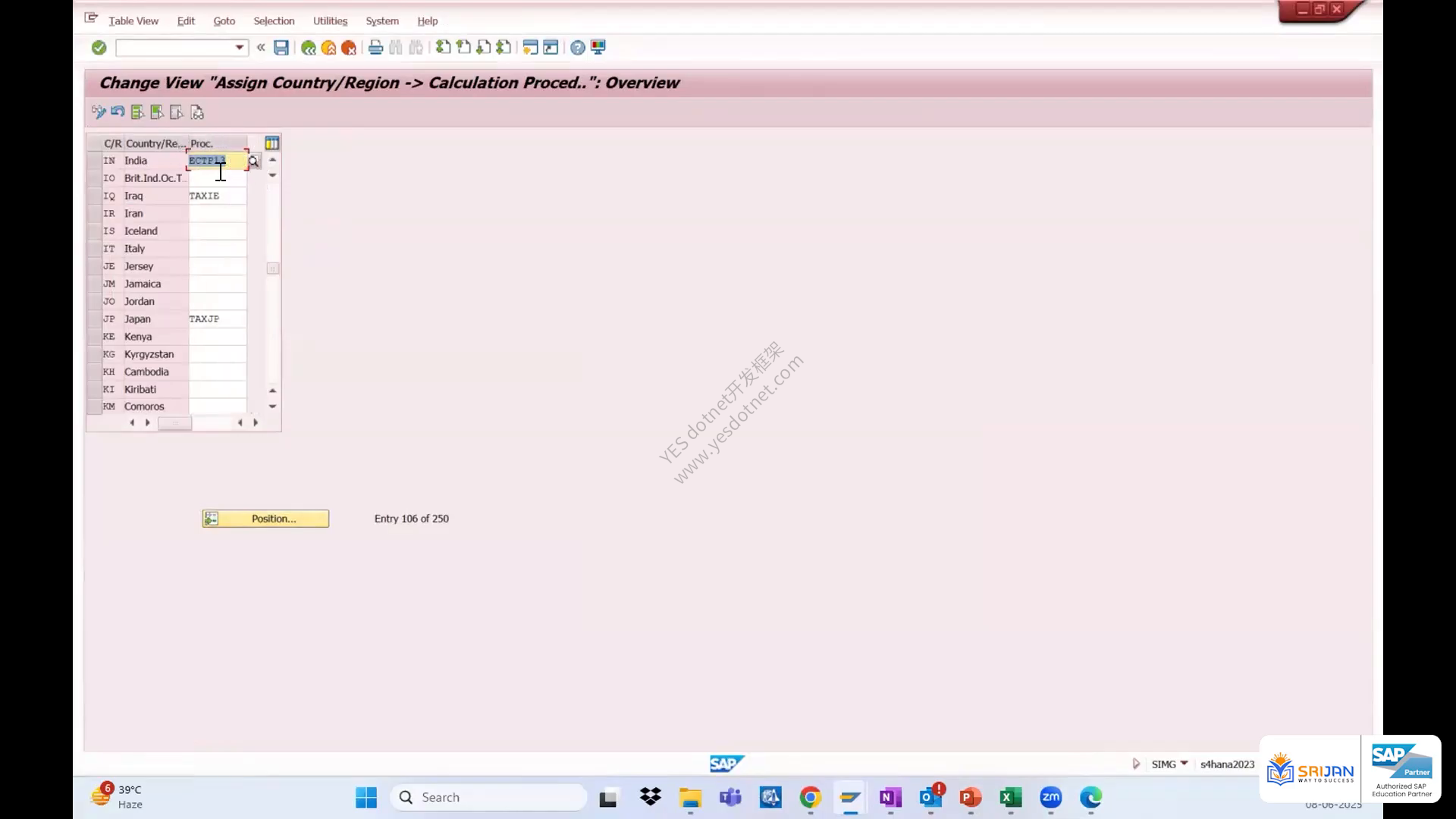 印度当前显示为 ECTP13,课程新程序并未分配