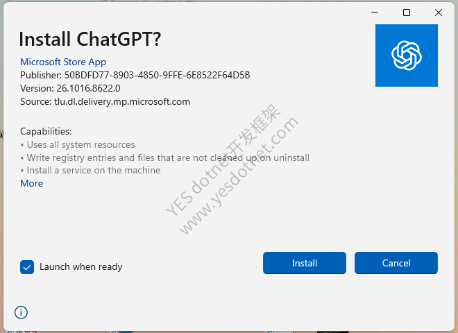 Windows应用商店安装ChatGPT提示错误