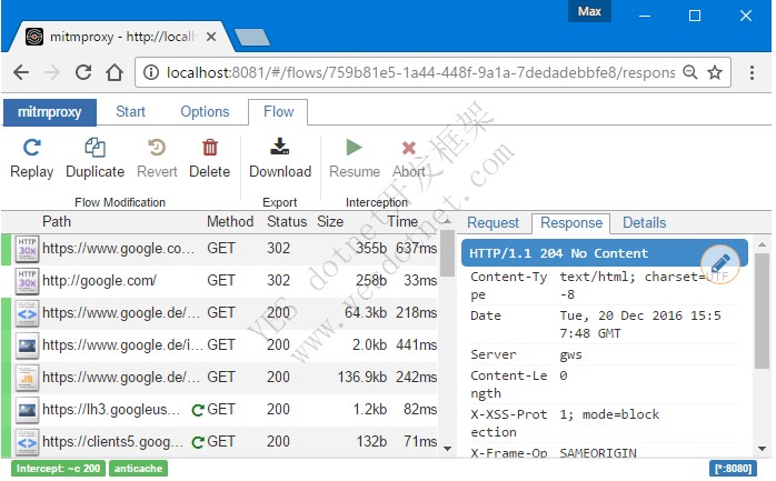 使用 mitmproxy + python 做拦截代理